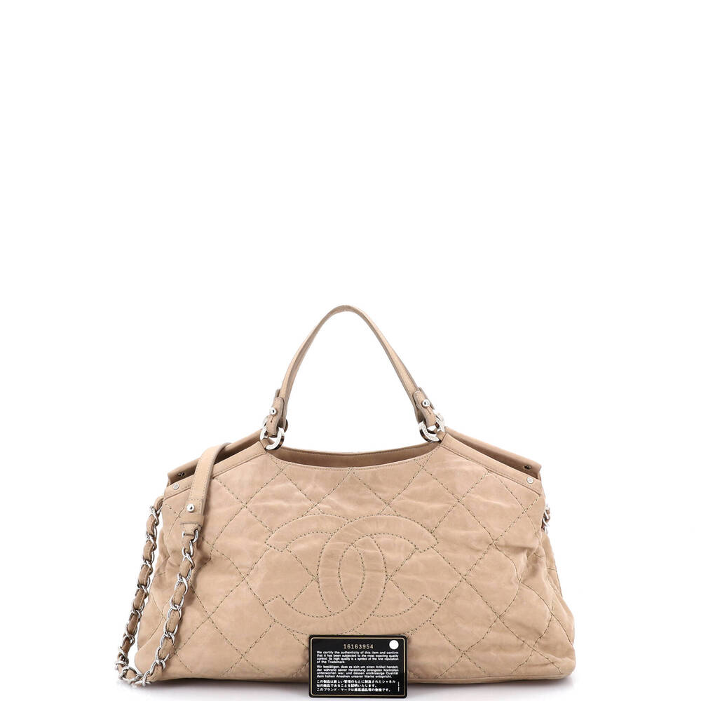 Chanel Cc Sea Hit Tote Quilted #234023C15B - Picture 2 of 9